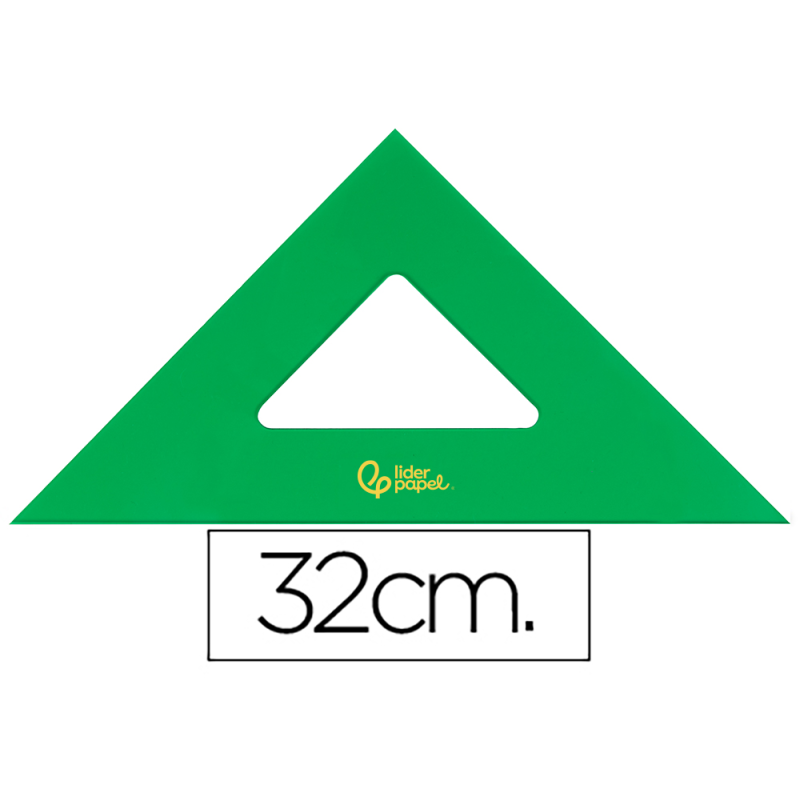 Escuadra liderpapel 32 cm acrilico verde