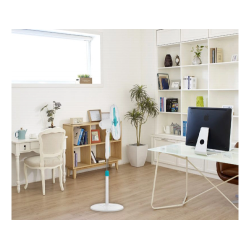 Ventilador blaupunkt pie base redonda 5 aspas 3 velocidades altura regulable con mando distancia+temporizador 45w