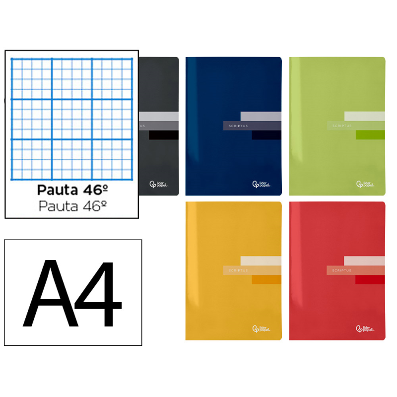 Libreta liderpapel scriptus a4 48 hojas 90gr rayado nº46