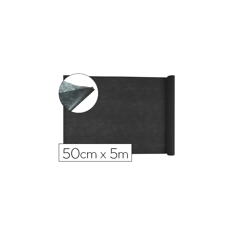 Tejido sin tejer liderpapel terileno 25 g/m2 rollo de 5 mt negro