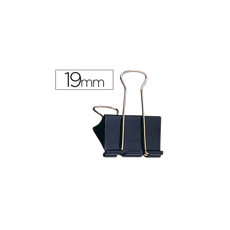 Pinza metalica q-connect reversible n.1 19 mm caja de 10 unidades
