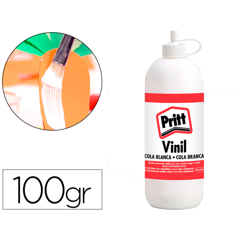 Pegamento cola vinilica pritt blanca bote de 100 gr