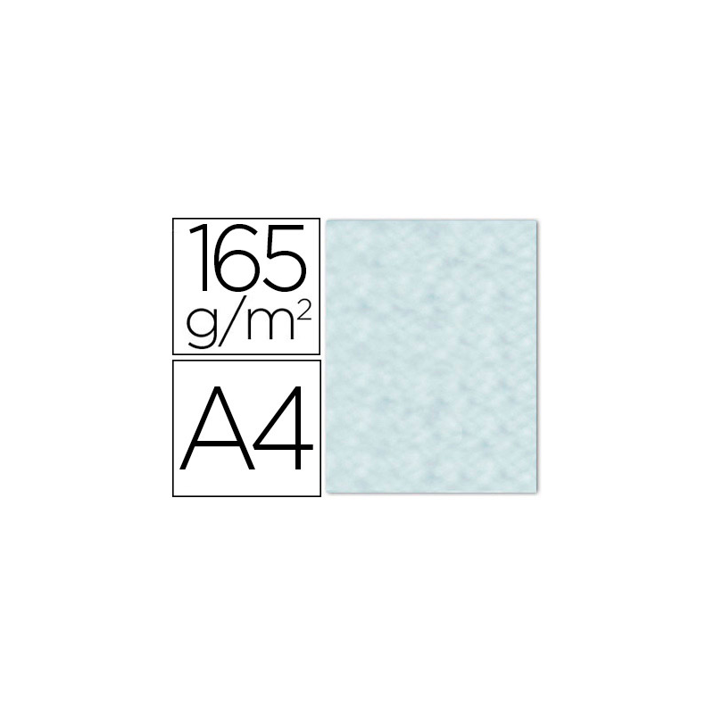 Papel color liderpapel pergamino con bordes a4 165gr azul pack de 25 hojas