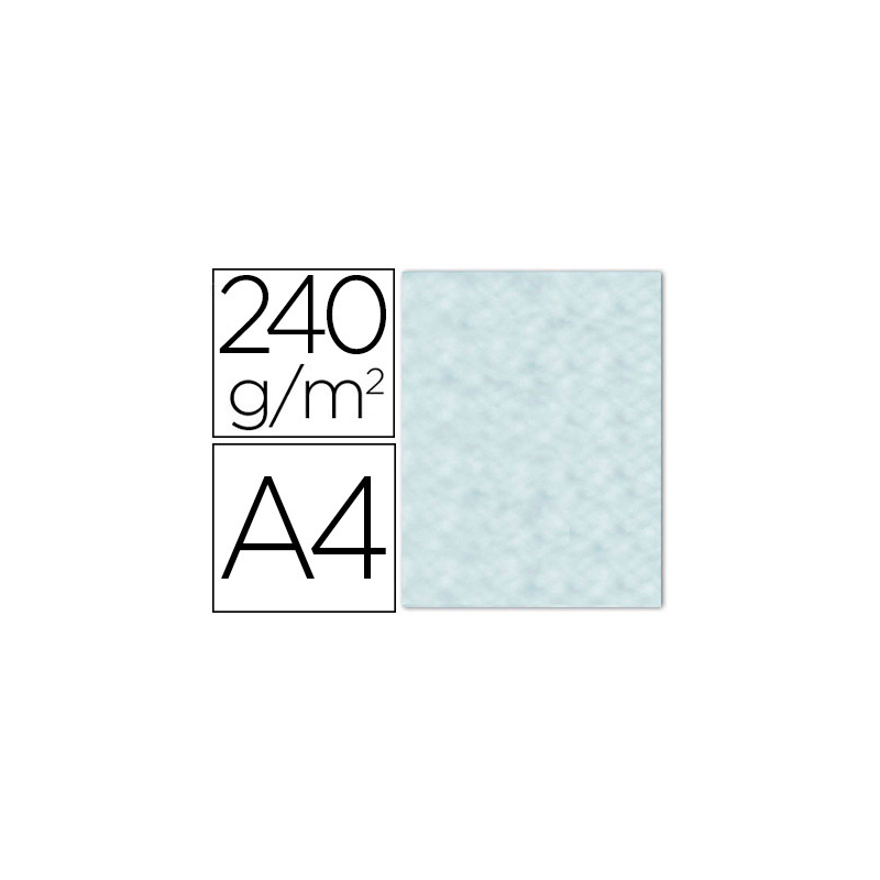 Papel color liderpapel pergamino con bordes a4 240gr azul pack de 10 hojas