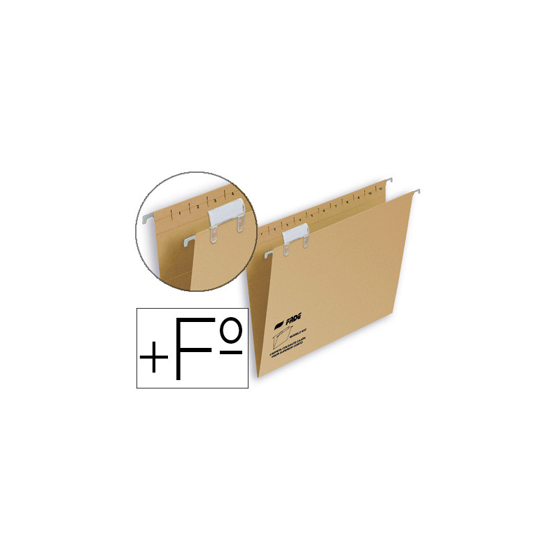 Carpeta colgante fade folio prolongado visor superior kraft eco