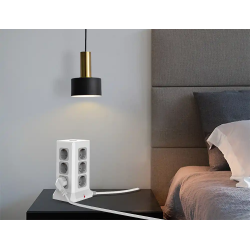 Regleta q-connect enchufe multiple 16 en 1 cable 2 mt 12 tomas de corriente+3 usb+1 usb tipo c 120x120x210mm