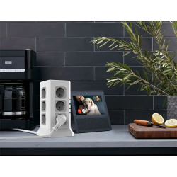 Regleta q-connect enchufe multiple 16 en 1 cable 2 mt 12 tomas de corriente+3 usb+1 usb tipo c 120x120x210mm