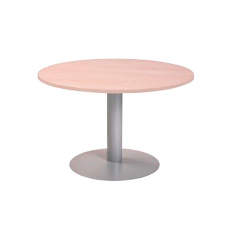 Mesa reunion redonda meeting 3005at01 estructura gris tablero haya 100 cm diametro