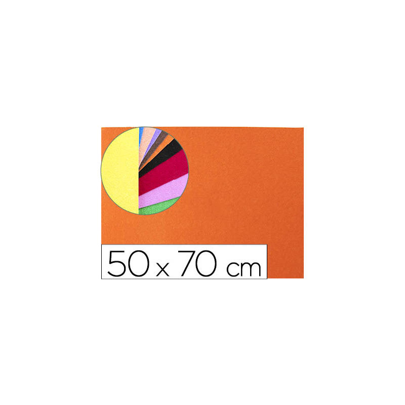 Goma eva liderpapel 50x70cm 60g/m2 espesor 2mm textura toalla naranja