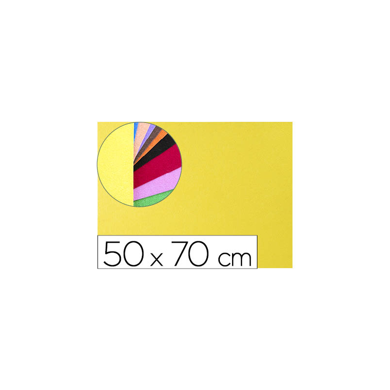 Goma eva liderpapel 50x70cm 60g/m2 espesor 2mm textura toalla amarillo