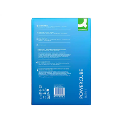 Regleta q-connect enchufe multiple 16 en 1 cable 2 mt 12 tomas de corriente+3 usb+1 usb tipo c 120x120x210mm