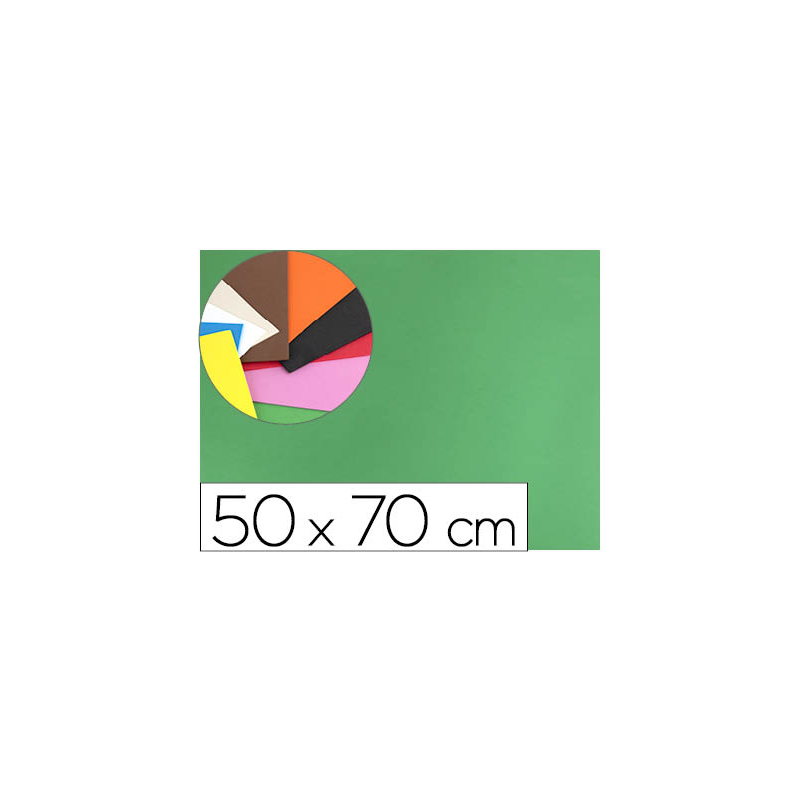 Goma eva liderpapel 50x70cm 60g/m2 espesor 1.5mm verde