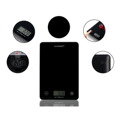 Bascula precision q-connect digital con pantalla lcd precision 1 gr capacidad de 5 gr a 5 kg 200x135x16mm