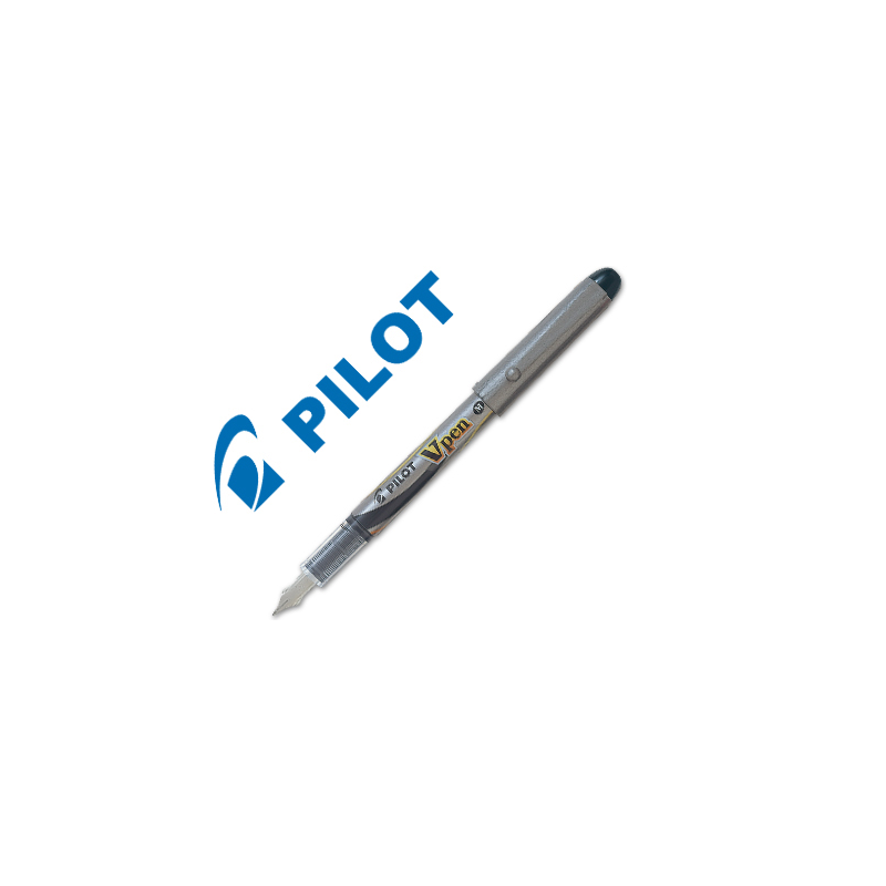 Pluma pilot v pen silver desechable negro svp-4wb