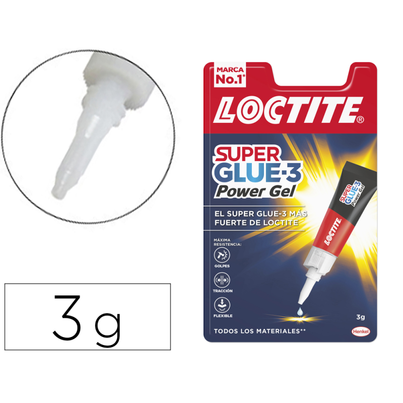 Pegamento loctite power gel 3 gr adhesivo instantaneo unidad