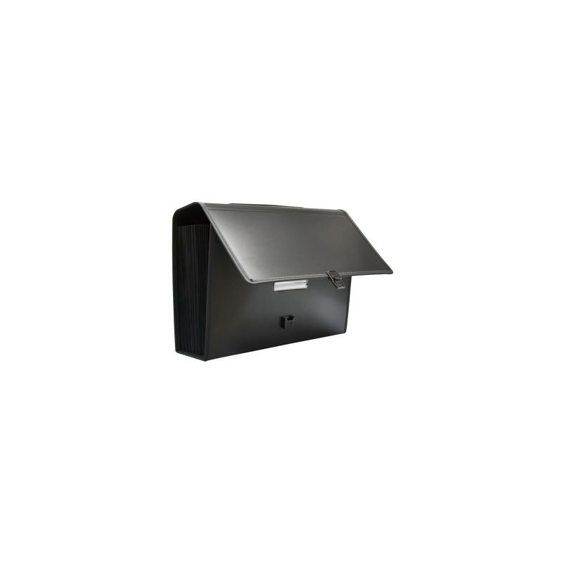 Maletin clasificador office box polipropileno con asa 36 separadores negro