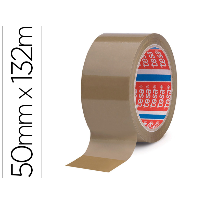 Cinta adhesiva tesa marron pp 132 mt x 50 mm para embalaje