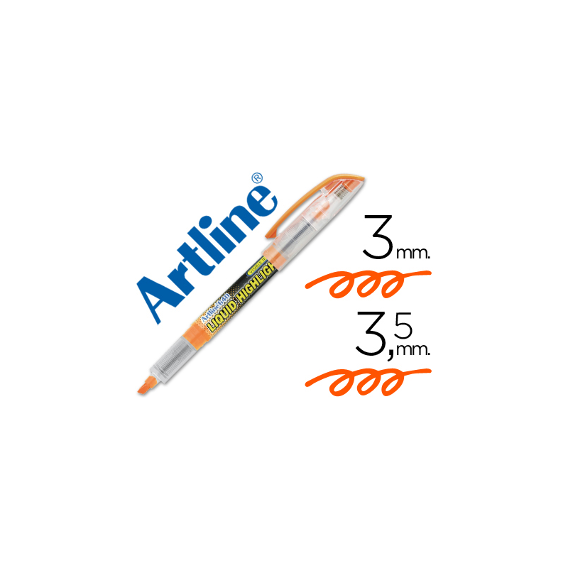 Rotulador artline fluorescente ek-640 naranja punta biselada