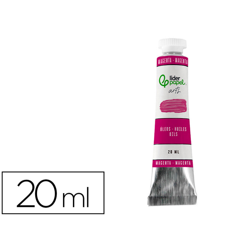 Pintura al oleo liderpapel tubo de aluminio de 20 ml color magenta