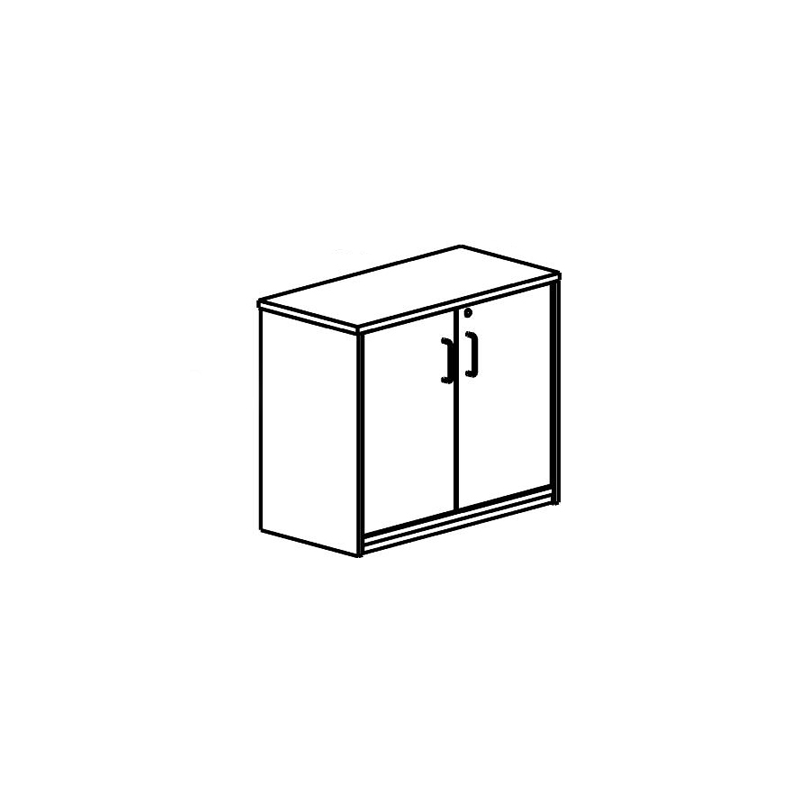 Armario rocada con un estante y dos puertas enteras serie store 78x90x45 acabado aa01 haya/haya