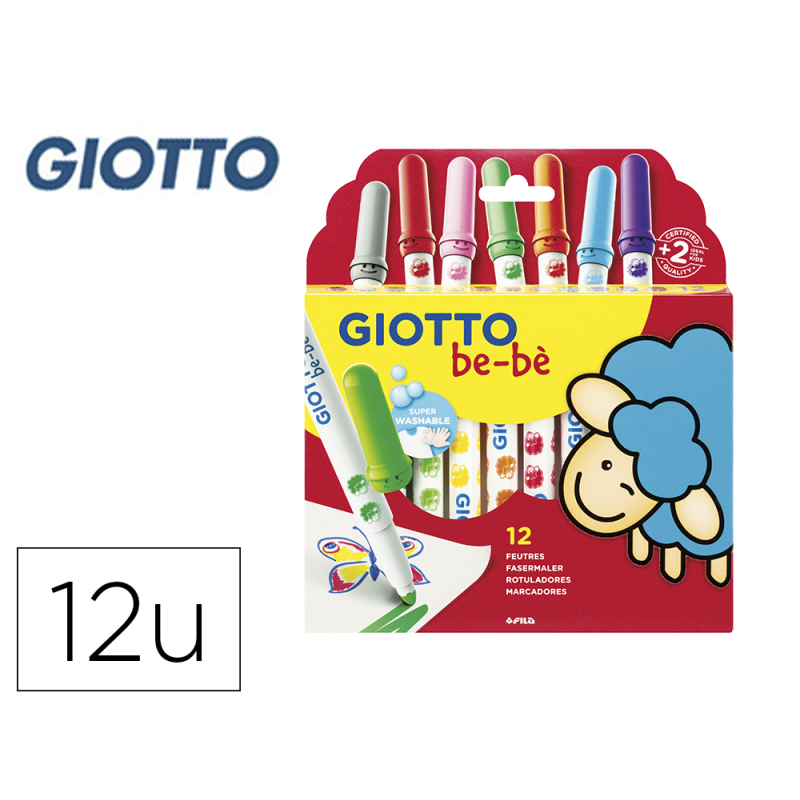 Rotulador giotto super bebe caja de 12 unidades colores surtidos