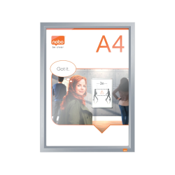 Marco porta anuncios nobo impression pro din a4 marco de clip aluminio 235x13x325 mm