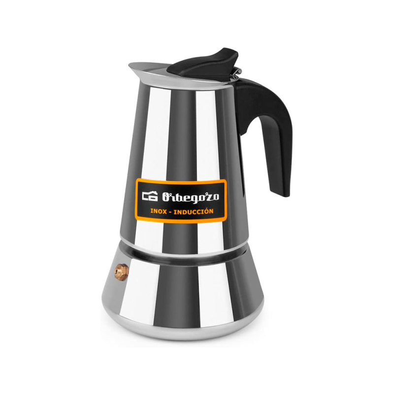 Cafetera italiana orbegozo acero inoxidable 4 tazas apta para todo tipo de cocinas