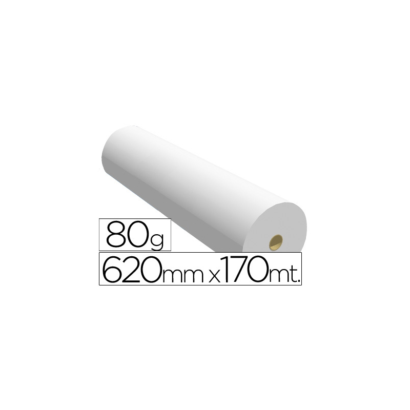 Papel reprografia ppc para plotter 620x170mt 80gr