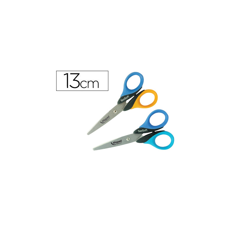 Tijera escolar maped sensoft 13 cm