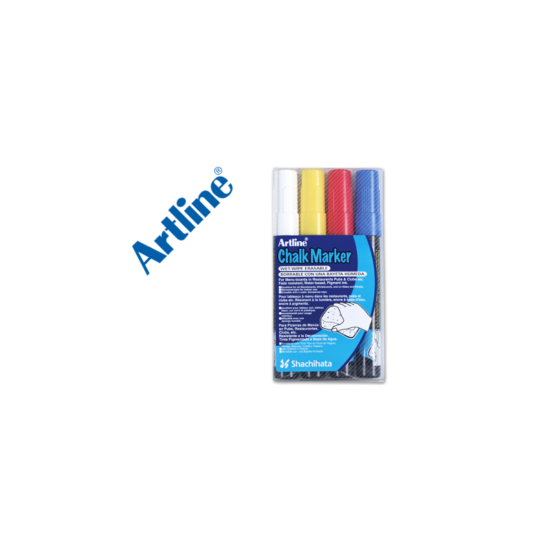 Rotulador artline pizarra verde negra epw-4-st bolsa de 4 unidades colores surtidos