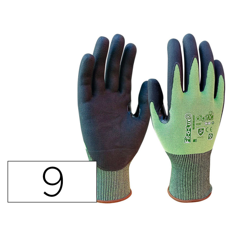 Guantes de nitrilo safetop fitolux-d corte tdm d best fit talla 9