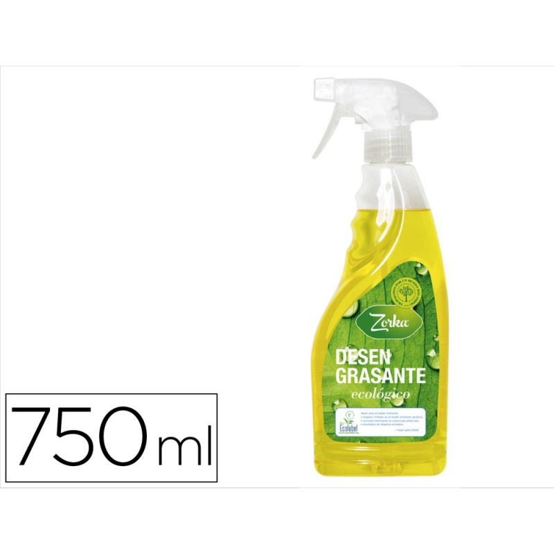 Limpiador desengrasante ecologico zorka con pistola pulverizadora 750 ml