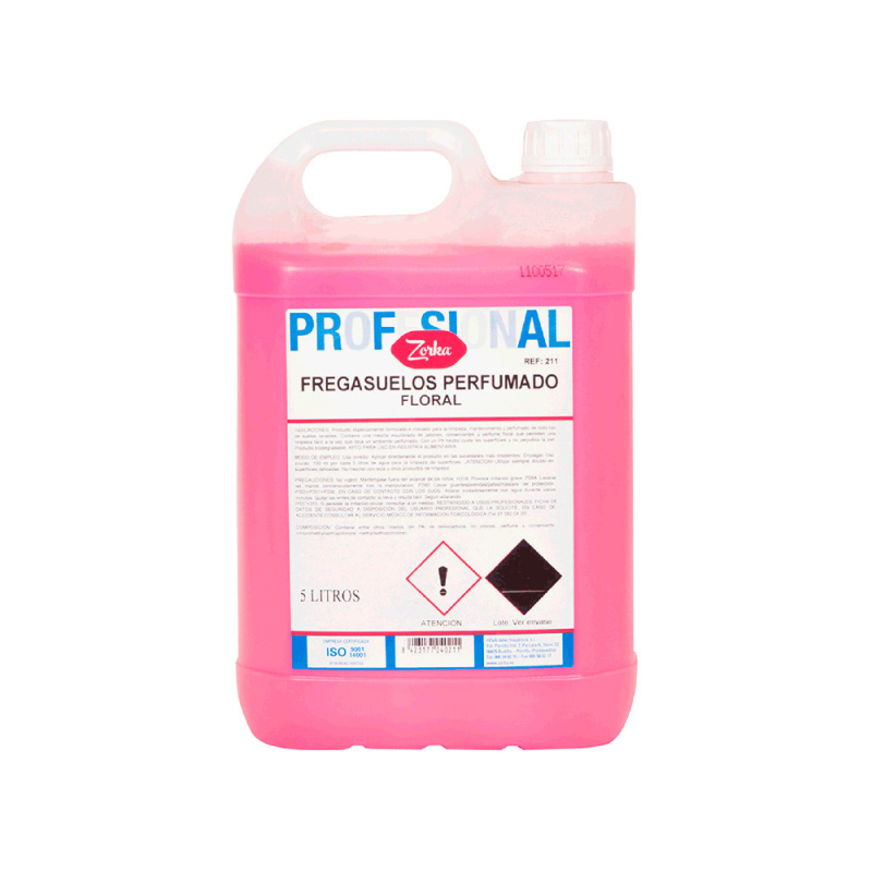 Fregasuelos perfumado zorka floral garrafa 5 litros