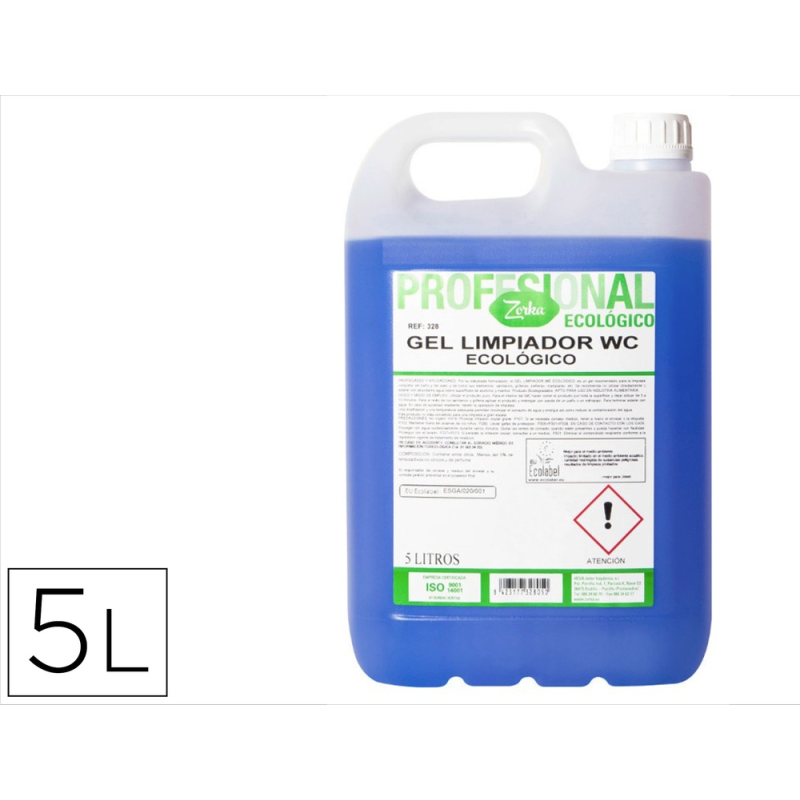 Limpiador wc zorka gel ecologico garrafa 5 litros