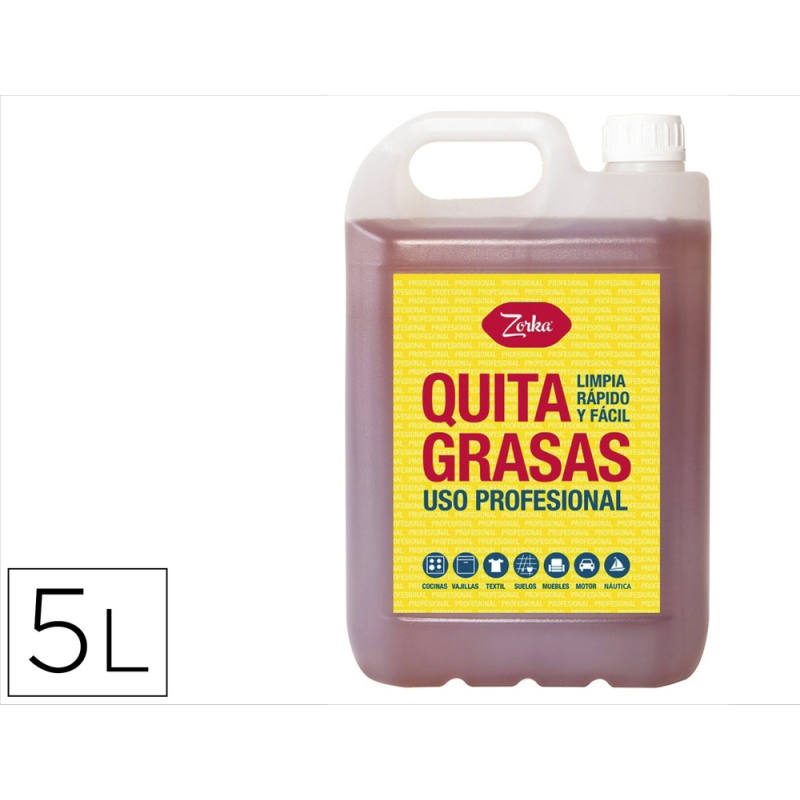Quitagrasas zorka profesional garrafa 5 litros