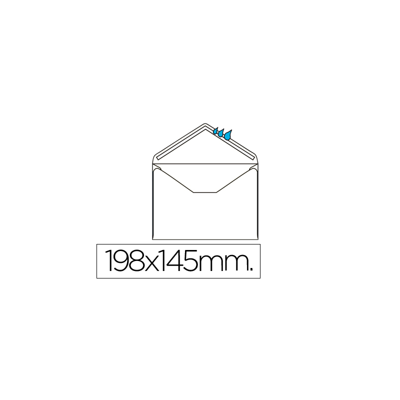 Sobre liderpapel n.10 blanco oficio prolongado 145x200mm engomado solapa de pico caja de 500 unidades