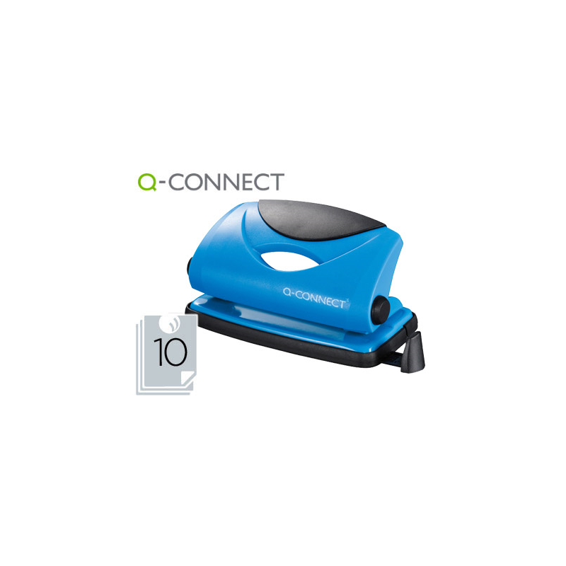 Taladrador q-connect kf02153 azul abertura 1 mm capacidad 10 hojas