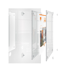 Marco porta anuncios nobo acrilico transparente mural removible din a3 sin marco 348x24x471 mm