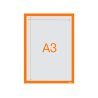 Marco porta anuncios nobo din a3 marco magnetico autoadhesivo color naranja pack de 2 unidades