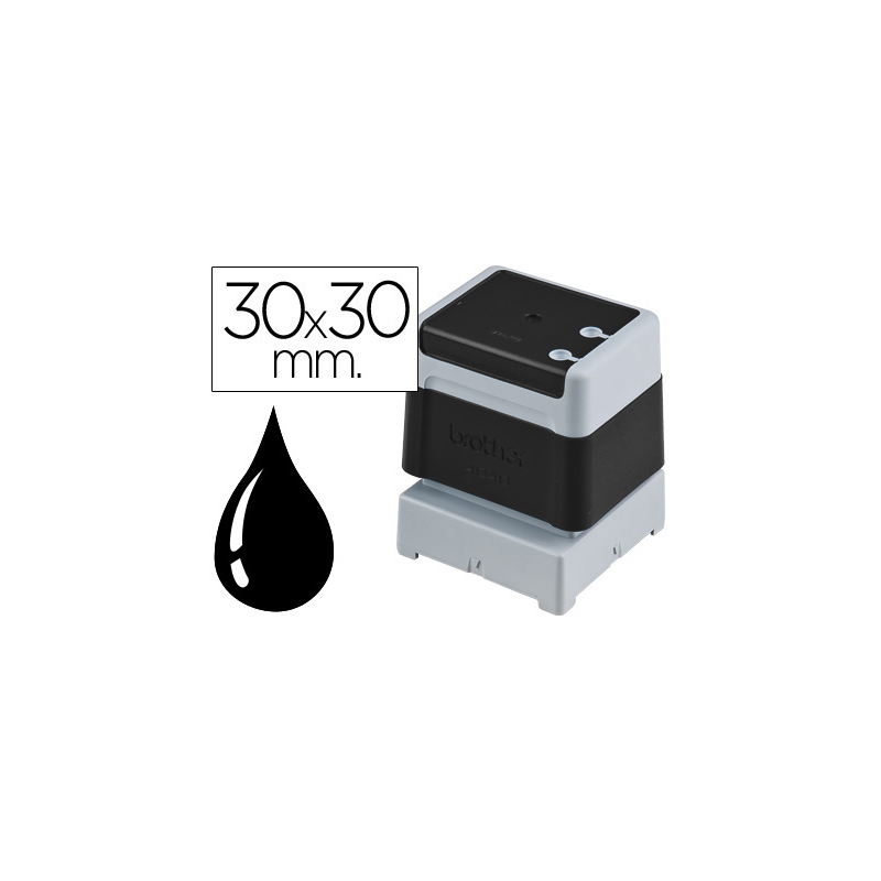 Sello automatico brother 30 mm x 30 mm negro