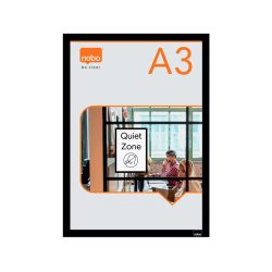 Marco porta anuncios nobo din a3 marco magnetico autoadhesivo color negro pack de 2 unidades