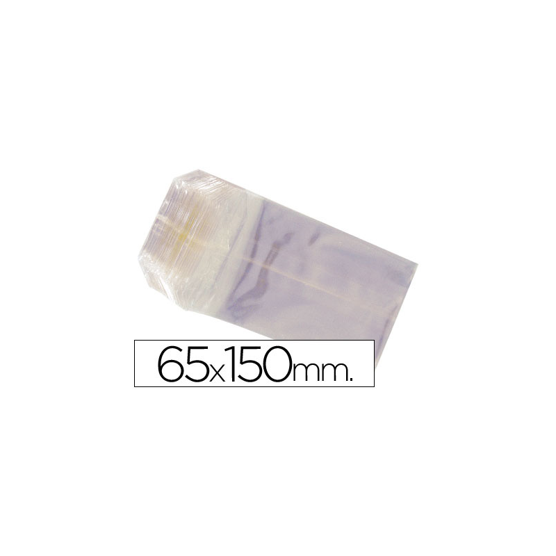 Bolsa celofan 65x150 mm paquete 100 unidades