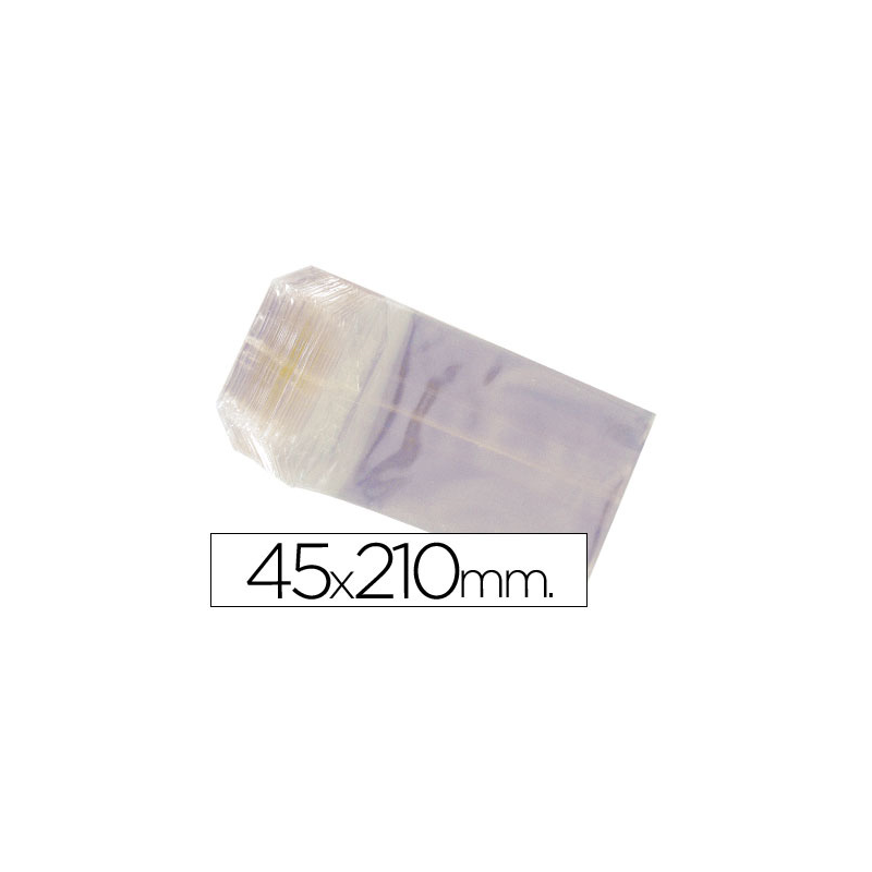 Bolsa celofan 45x210 mm paquete 100 unidades