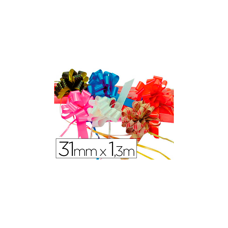 Cinta para hacer lazos oro 130 cm x 31 mm unidad