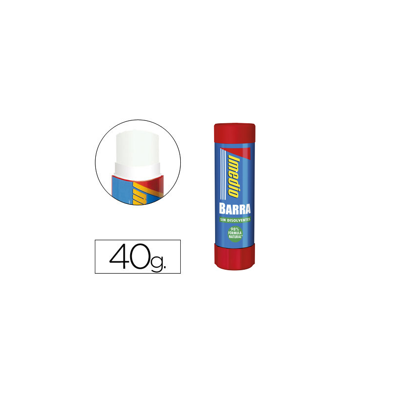 Pegamento imedio en barra 40 gr unidad