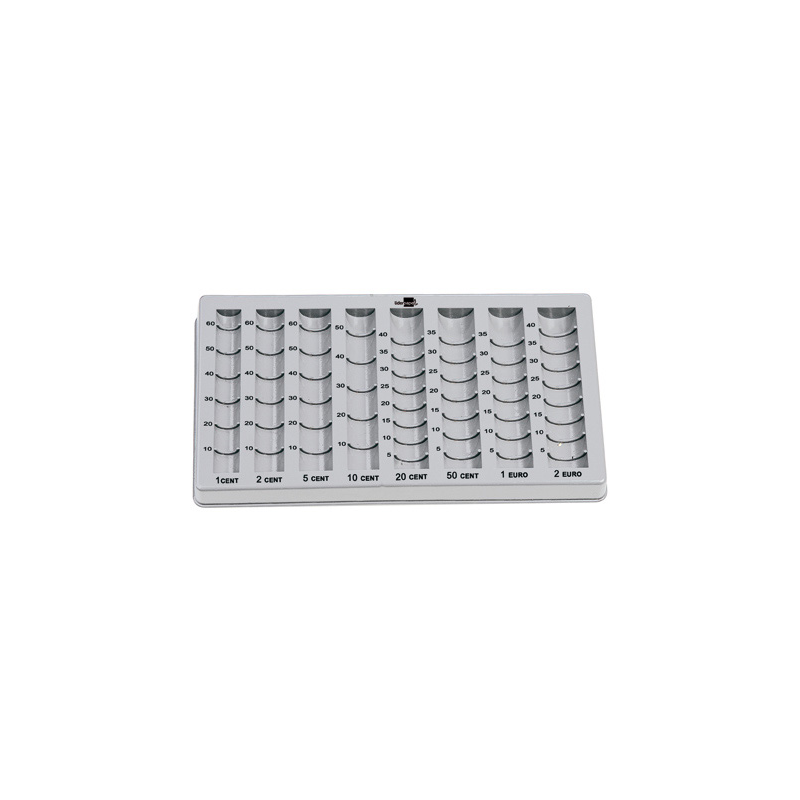Bandeja portamonedas liderpapel plastico color gris 275x155x24/35 mm