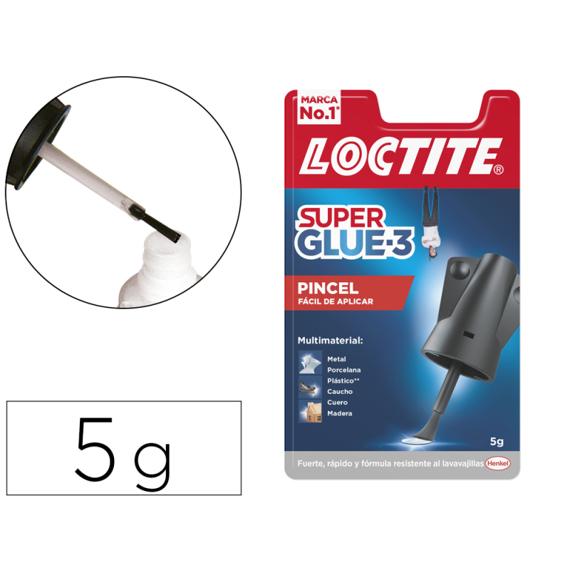 Pegamento loctite 5 gr aplicador de pincel adhesivo instantaneo