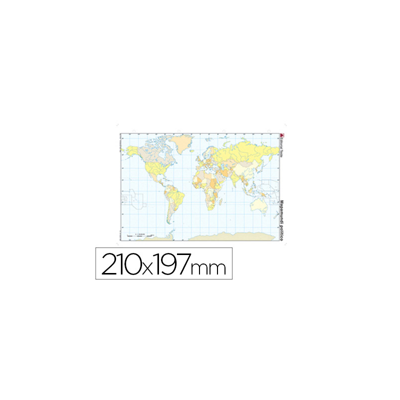 Mapa mudo color din a4 planisferio politico