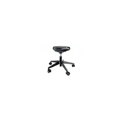 Taburete leitz ergo con asiento triangular 5 ruedas giratorias regulable en altura hasta 59 cm negro