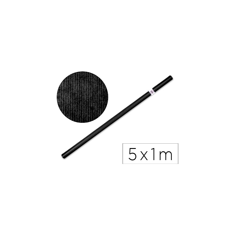 Papel kraft liderpapel negro rollo 5x1 mt